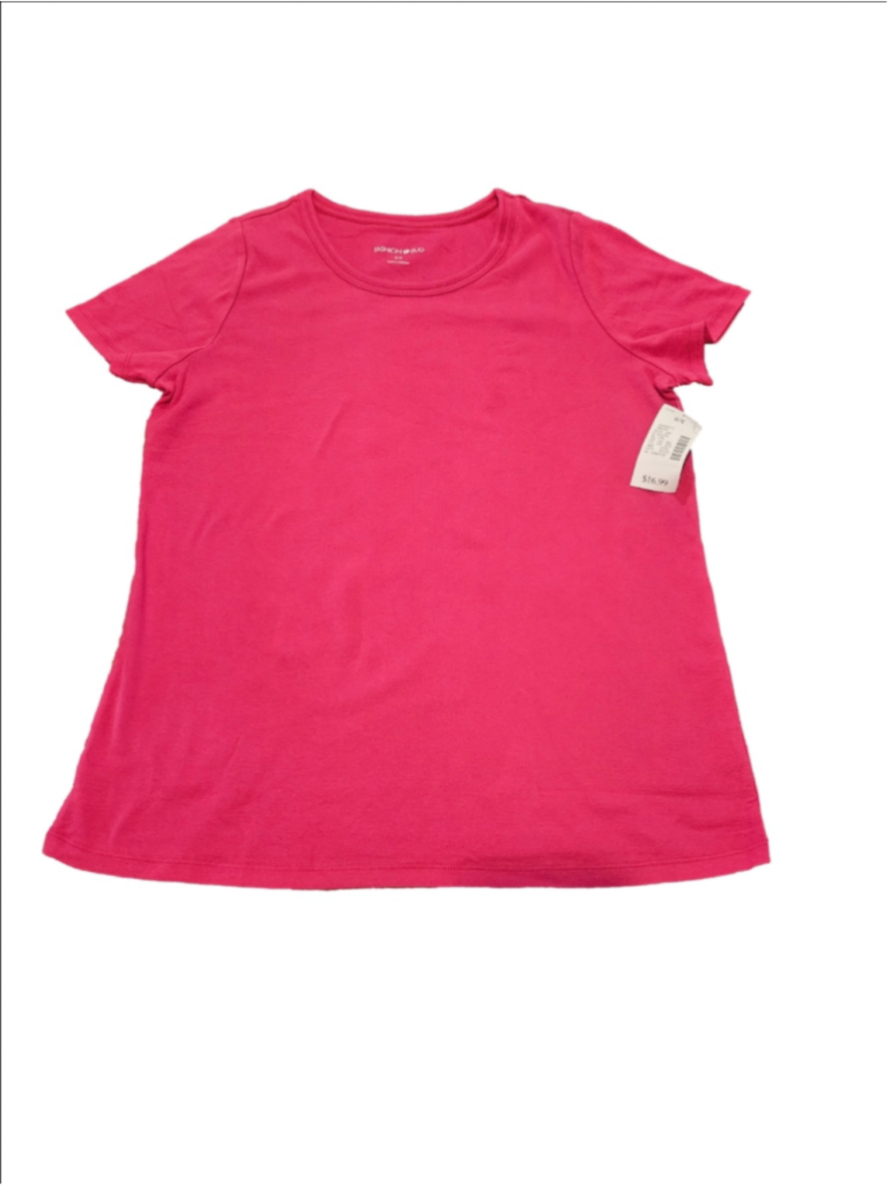 Women's Fashion Bug NWT Vintage Short Sleeve Tee, Size 0X, Pink